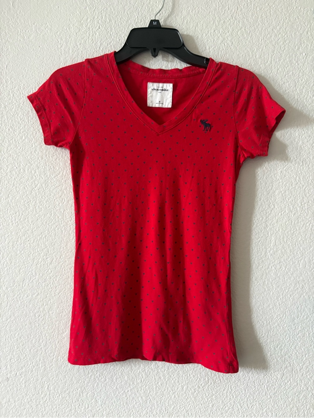 Abercrombie & Fitch Red V-Neck Tee Kids